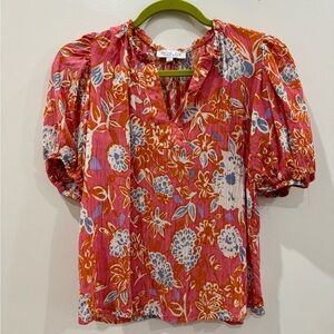 Rachel Zoe Red and Blue Blouse